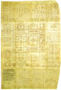 Plan de l'abbaye de St Gall, 816-830, St Gall, Stiftsbibliothek