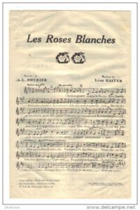 Les roses blanches - Partition