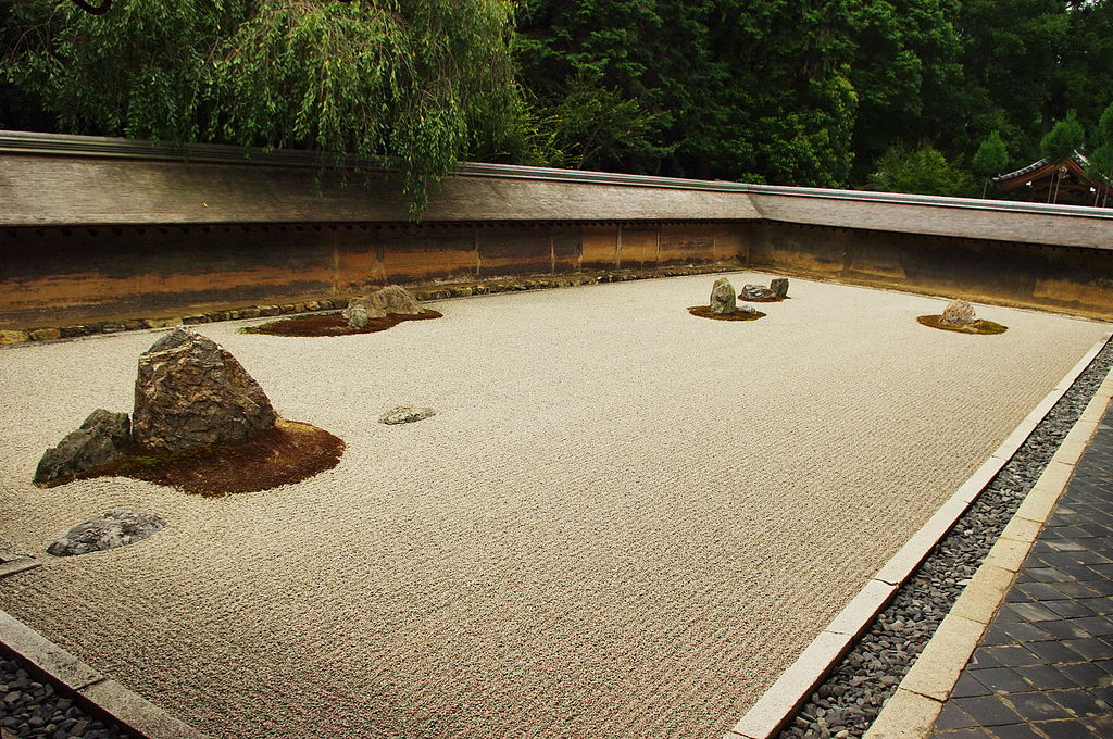 Jardin sec du temple Ryōan-ji à Kyoto